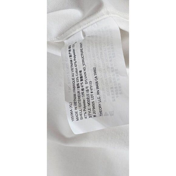 Theory Mens White Button-Up Dress Shirt XL - Picture 8 of 9